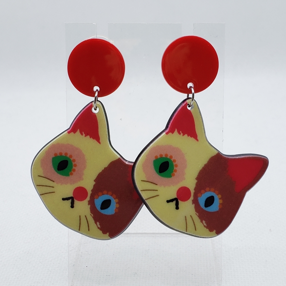 Colorful Cat Earrings